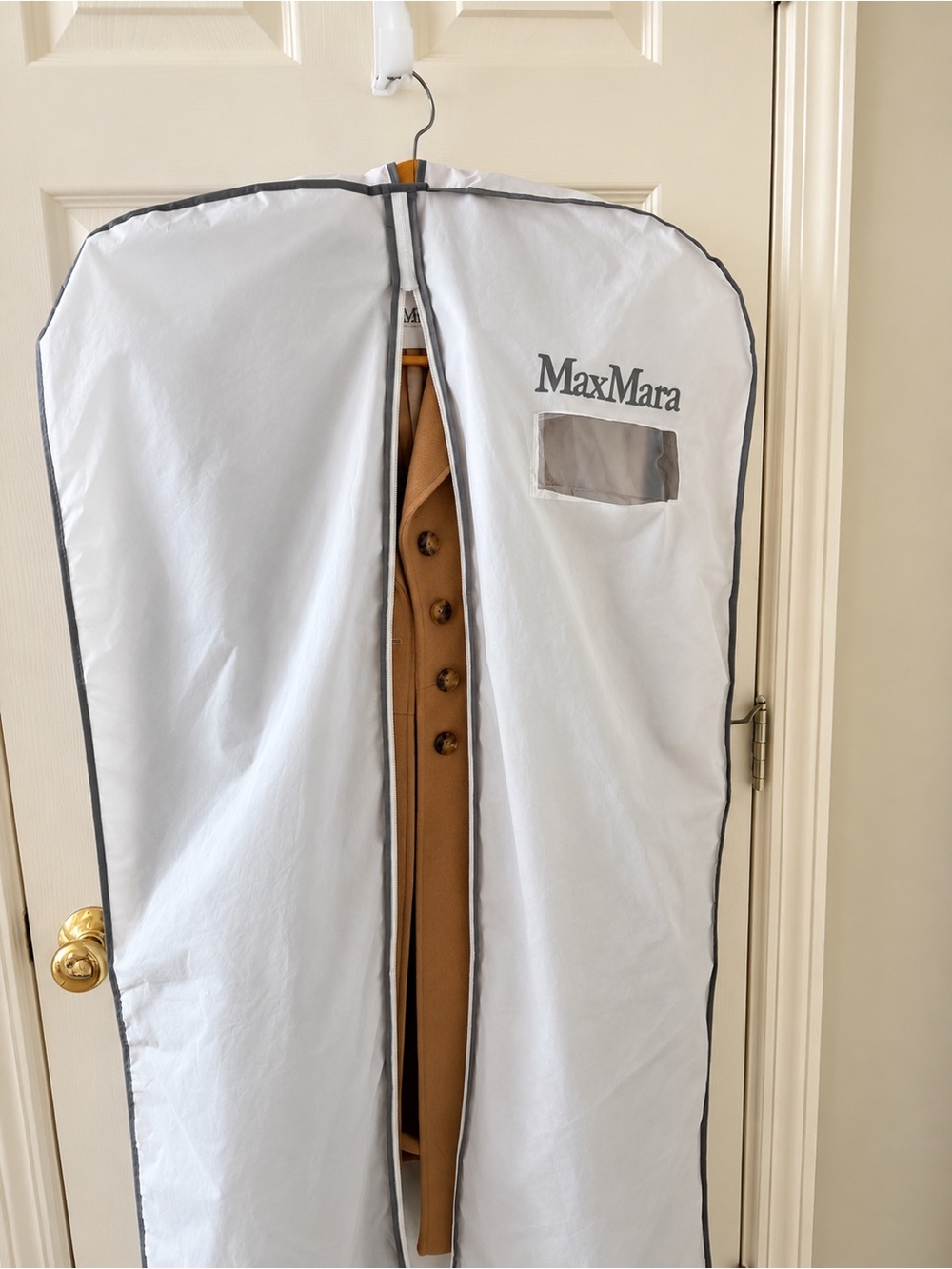 MaxMara Camel Virgin Wool Angora Tailored Coat US 4 IT 38 - Picture 11 of 11